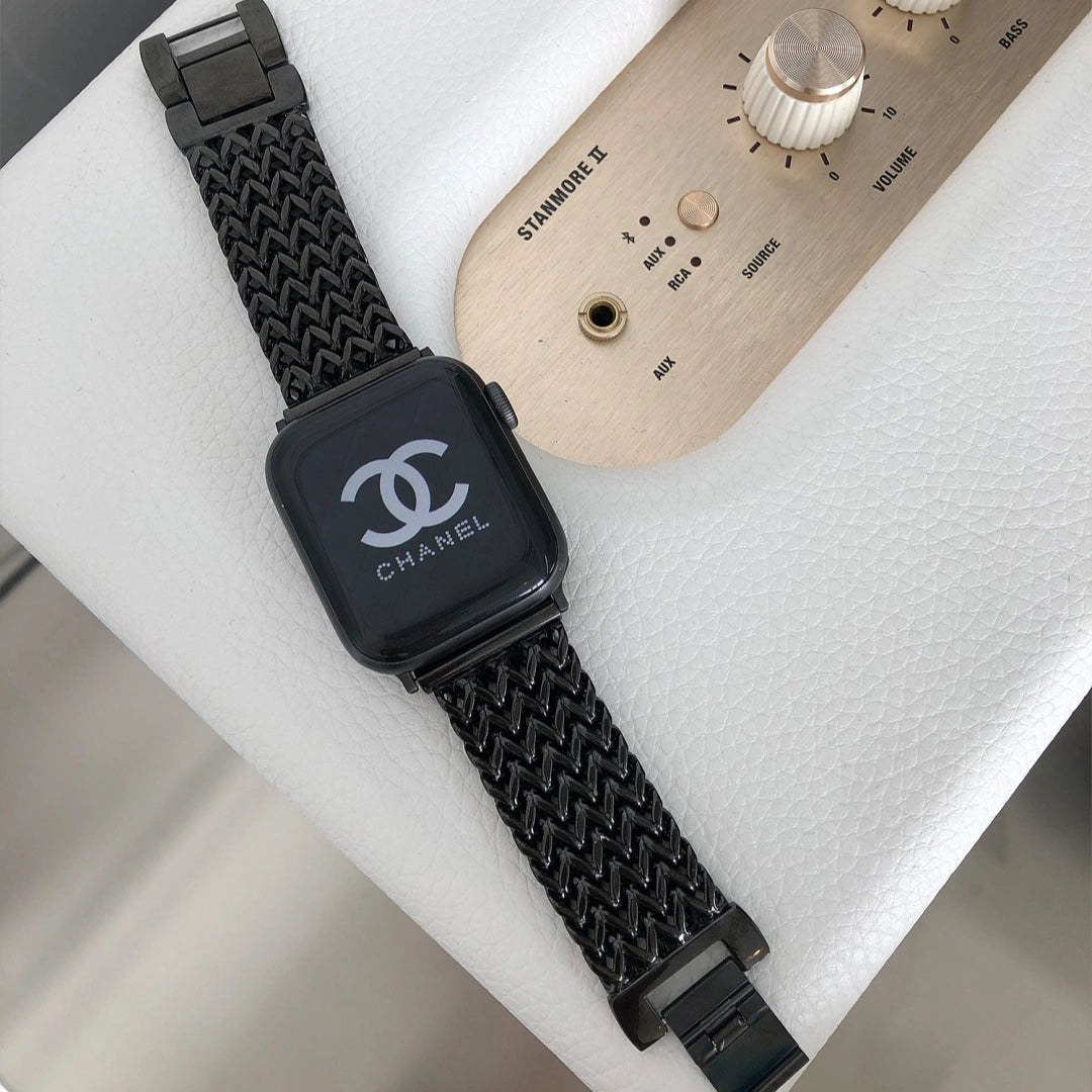 Heart-Weave Metal Apple Watch Band