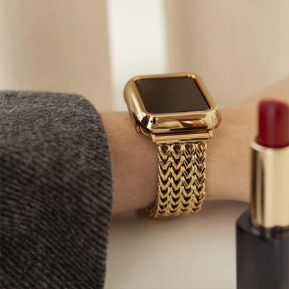 Heart-Weave Metal Apple Watch Band