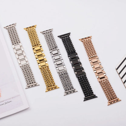 Heart-Weave Metal Apple Watch Band