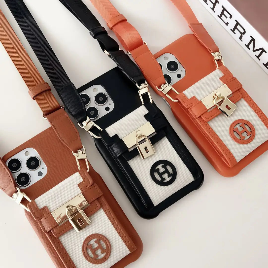 H iPhone Case with cardholder