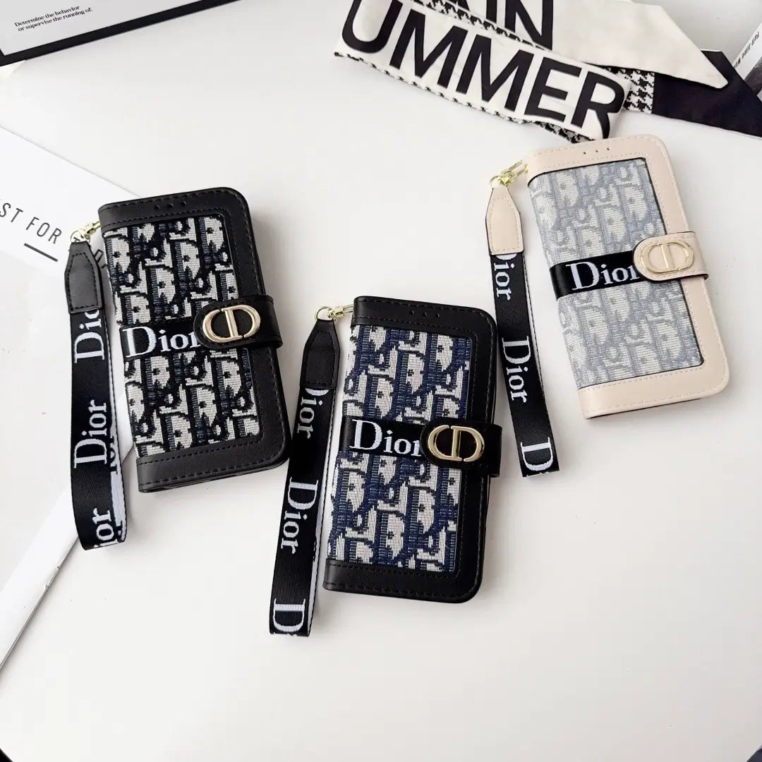 D-Inspired Monogram Wallet Phone Case
