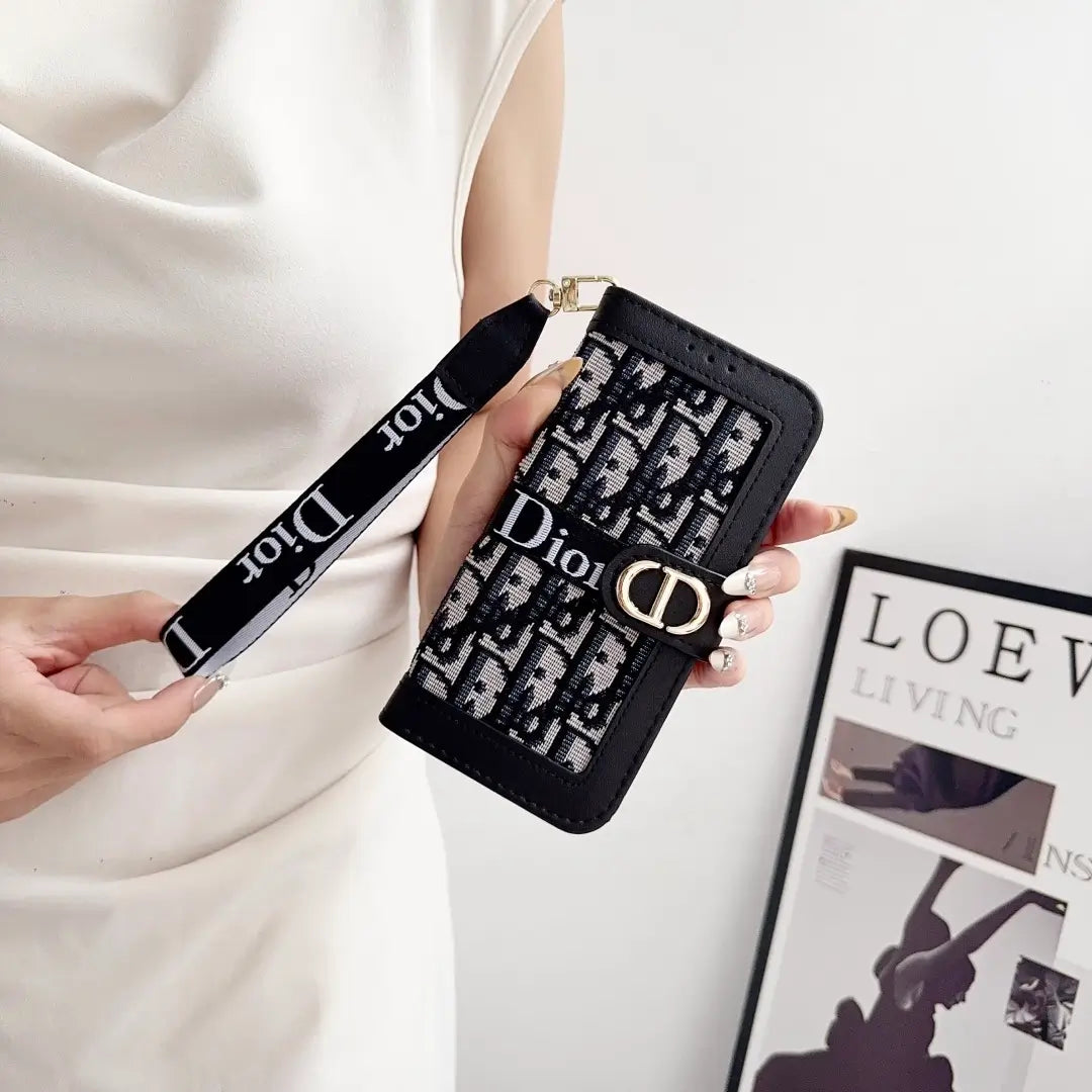 D-Inspired Monogram Wallet Phone Case