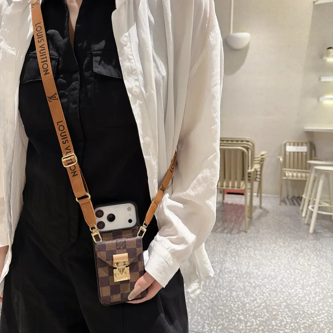 Crossbody Accordion Card Holder iPhone Case