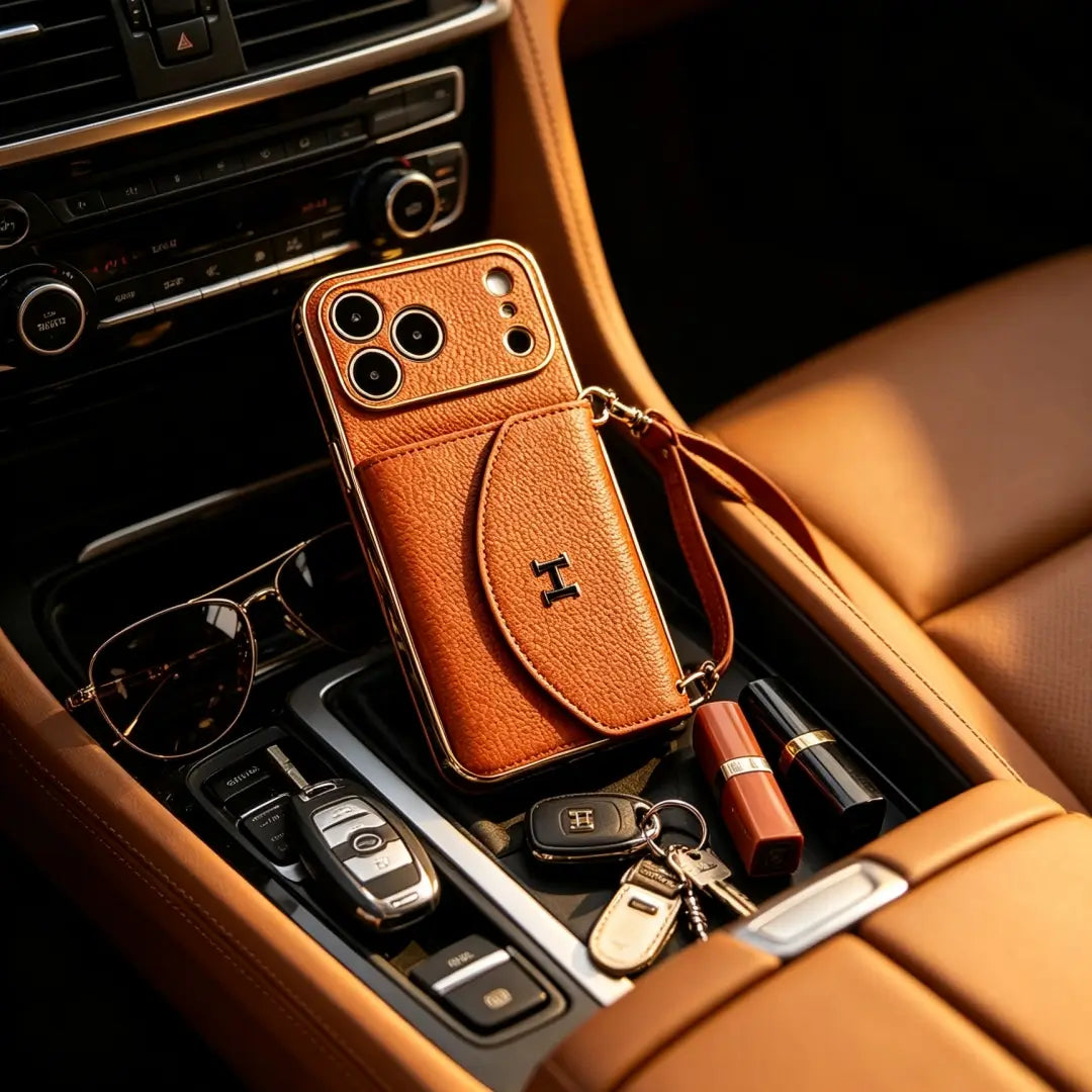 H iPhone leather Case with Mirror