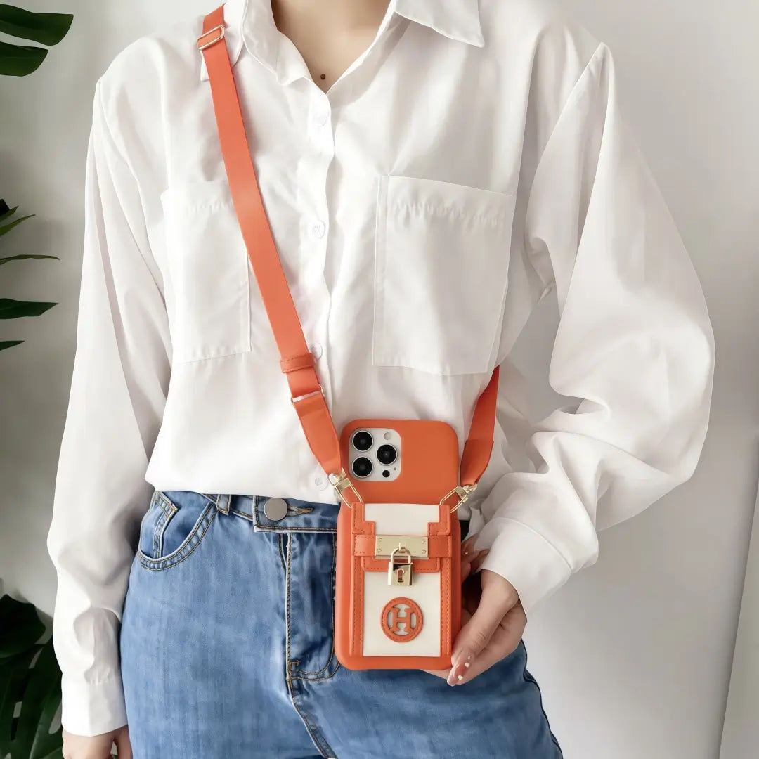 H iPhone Case with cardholder