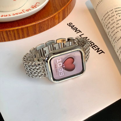 Heart-Weave Metal Apple Watch Band