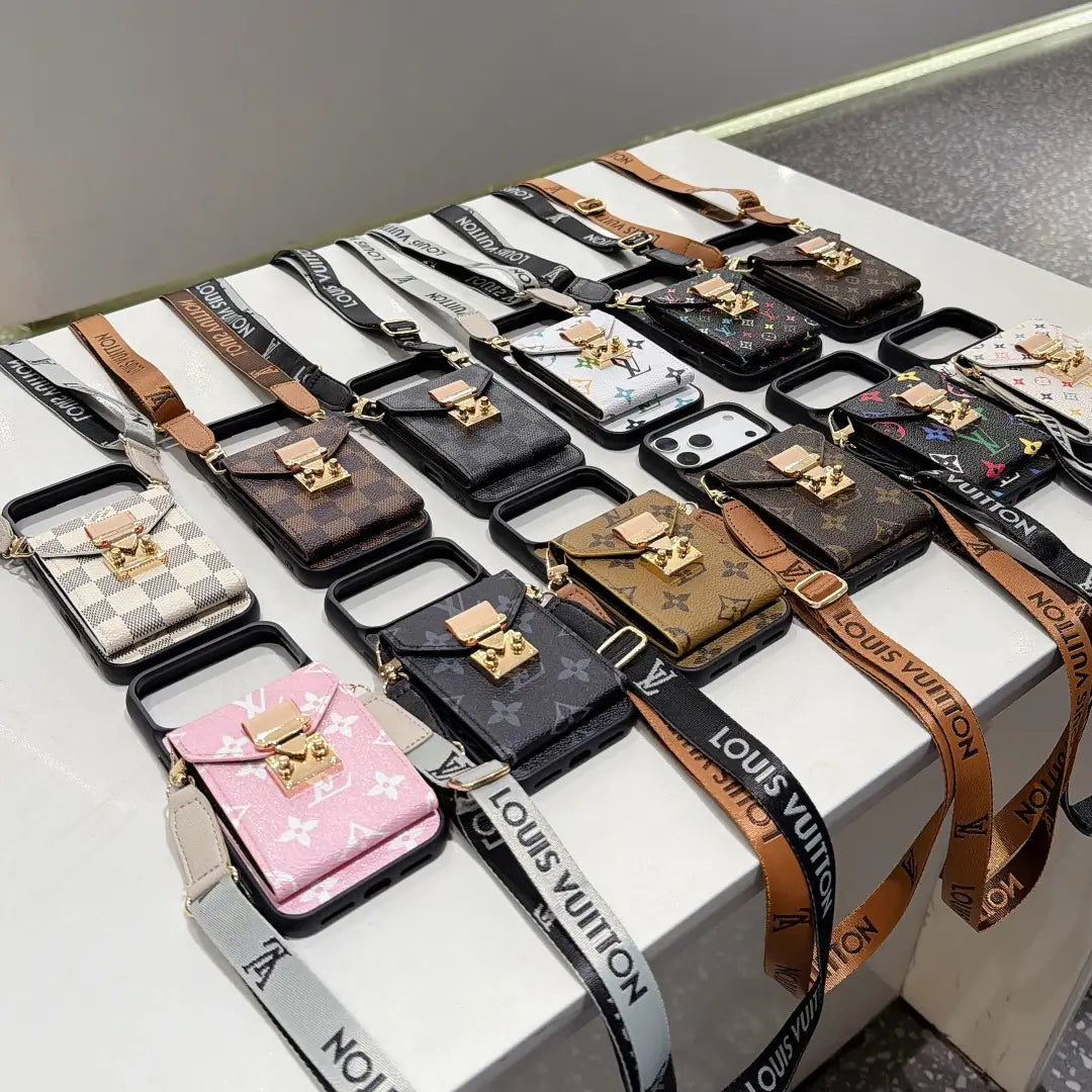 Crossbody Accordion Card Holder iPhone Case
