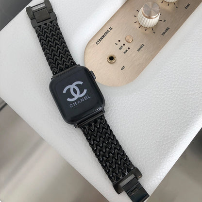 Heart-Weave Metal Apple Watch Band