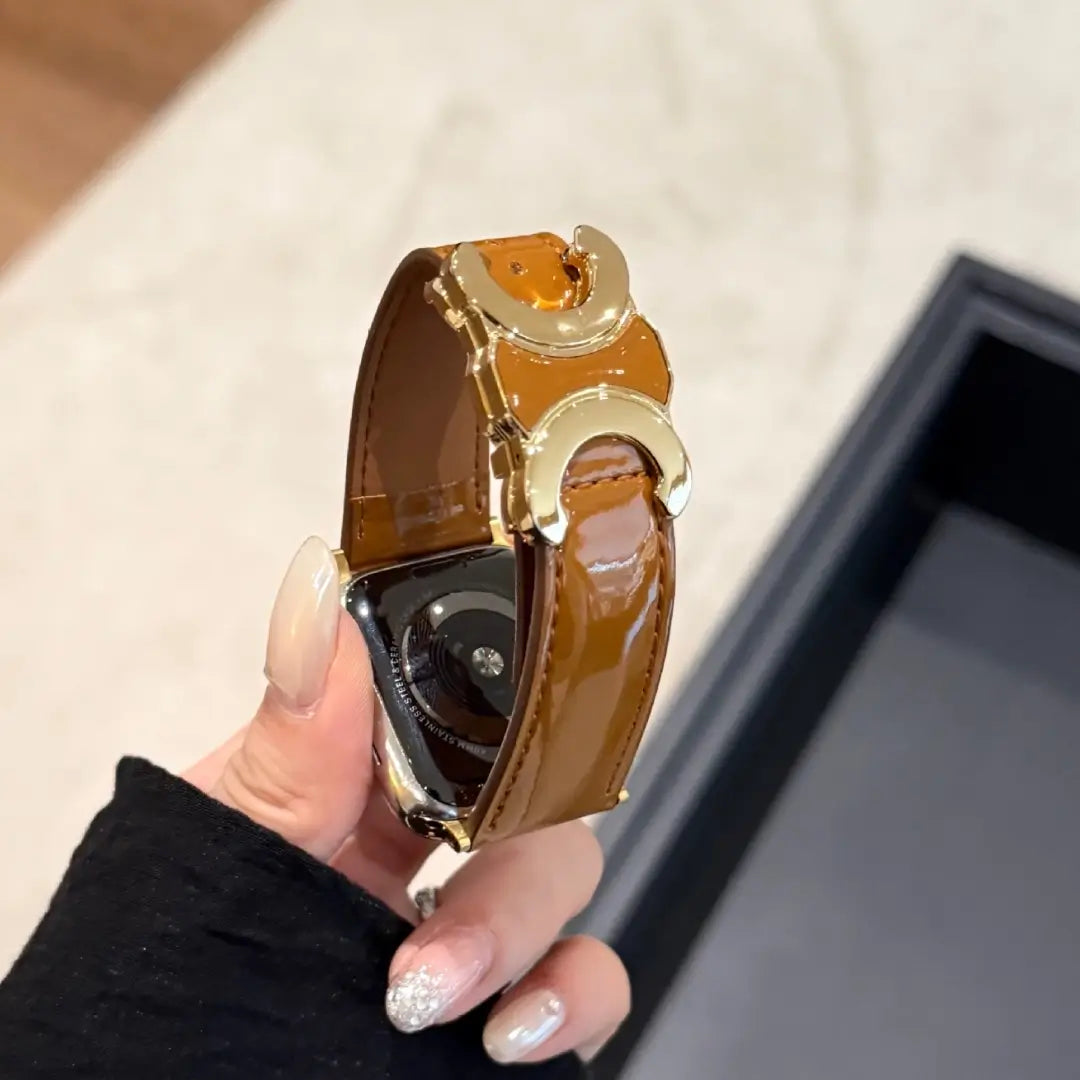 Double C-shape Leather Band