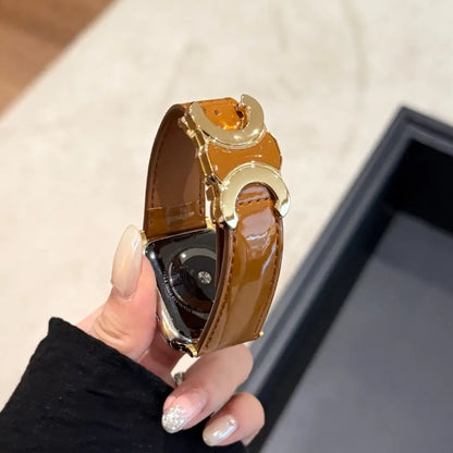 Double C-shape Leather Band