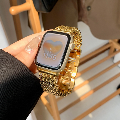 Heart-Weave Metal Apple Watch Band