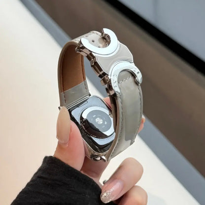 Double C-shape Leather Band