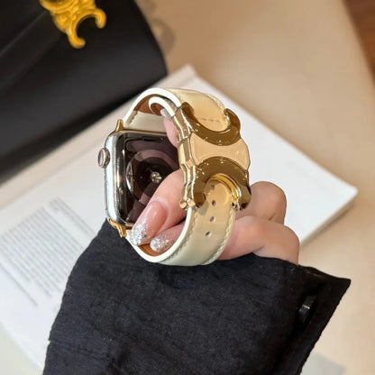 Double C-shape Leather Band