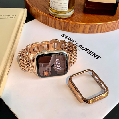 Heart-Weave Metal Apple Watch Band