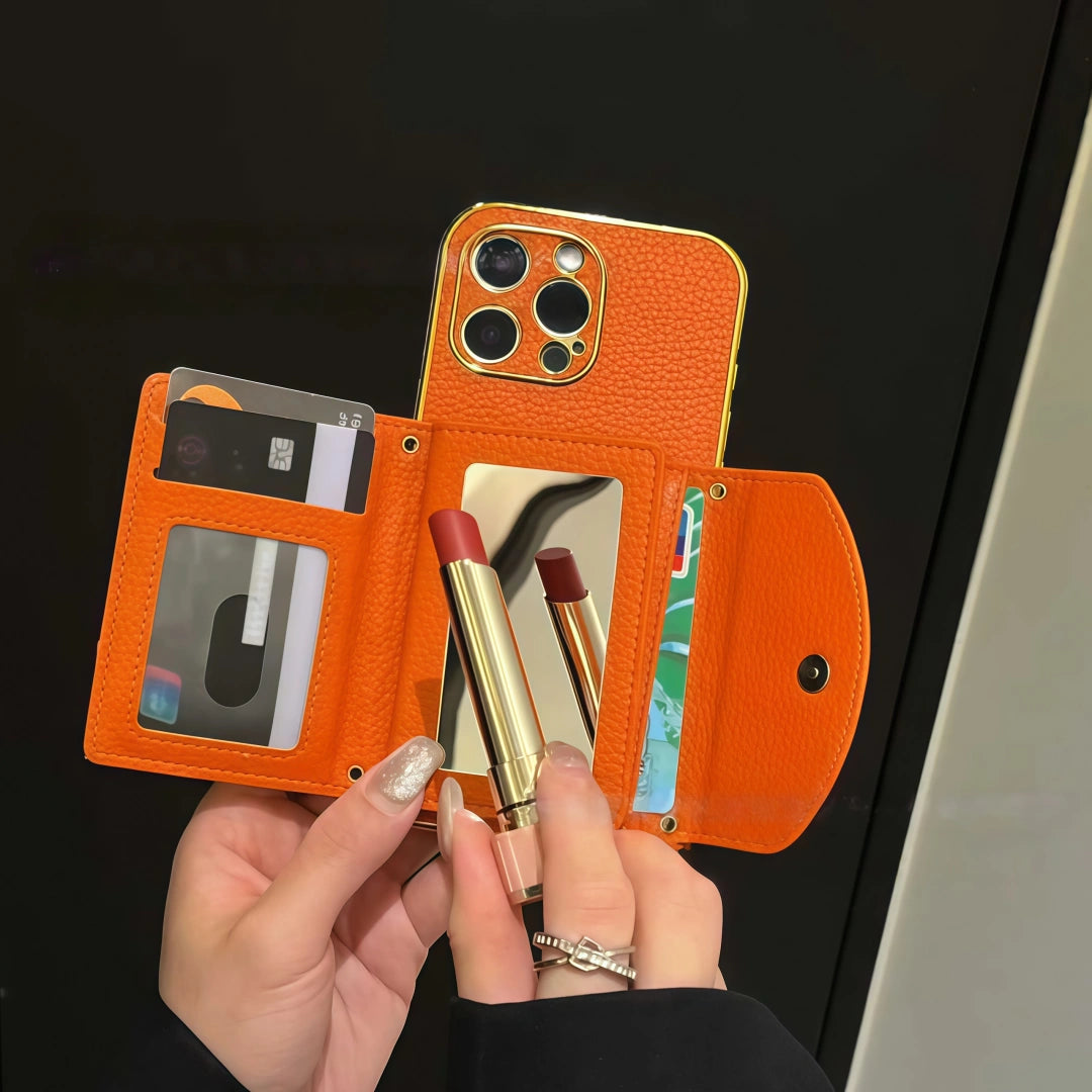 H iPhone leather Case with cardholder