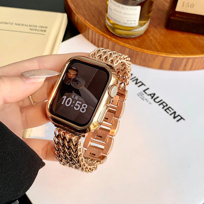 Heart-Weave Metal Apple Watch Band