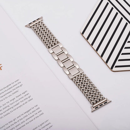 Heart-Weave Metal Apple Watch Band